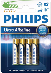Fotoja e Bateri Philips Ultra AAA / R03, 1.5 V, 4 copë