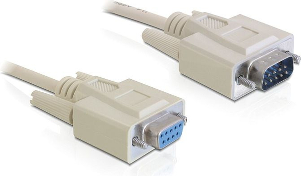 Fotoja e Kabllo Delock DB-9 - DB-9, 3m, bezhë