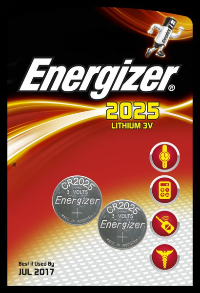 Fotoja e Bateri Energizer CR2025, 20 mm, 2.5 mm, litium, 3 V