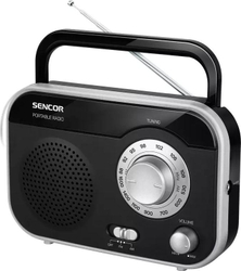 Fotoja e Radio analoge AM/FM Sencor SRD 210 BS, 210 × 53 × 139 mm, 230 V, e zezë / hirtë