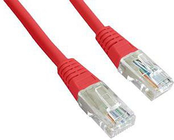 Fotoja e Kabllo Gembird Patchcord RJ45 (PP12-0.5M/R), Cat. 5e, UTP, 0.5m, e kuqe