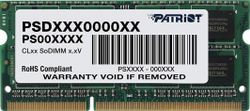 Fotoja e Memorie Ram Patriot Signature, SODIMM, DDR3, 8GB, 1600MHz, CL11 (PSD38G16002S)