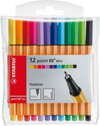 Fotoja e Set stilolapsash Stabilo Mini Fineliner, 12 ngjyra