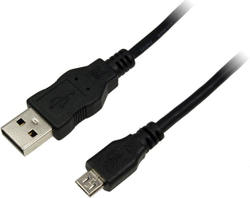 Fotoja e Kabllo USB LogiLink USB-A në microUSB, 3 m, e zezë