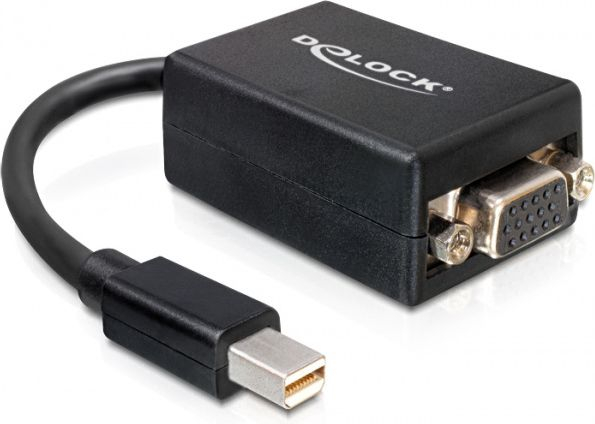 Fotoja e Përshtatës Delock DisplayPort Mini AV D-Sub (VGA) (65256), i zi
