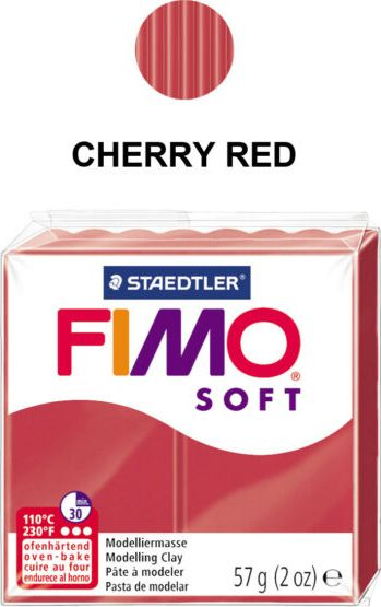 Fotoja e Plastelinë Fimo Soft, 57g, e kuqe