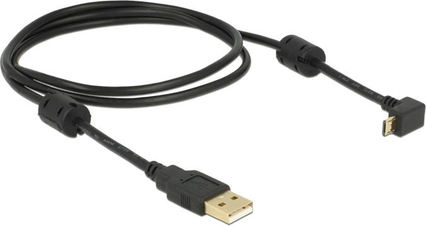 Fotoja e Kabllo DeLock USB-A-microUSB, 1m, e zezë