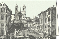 Fotoja e Kartolinë Rossi Roma Chiesa della Trinita, 170 x 115 mm