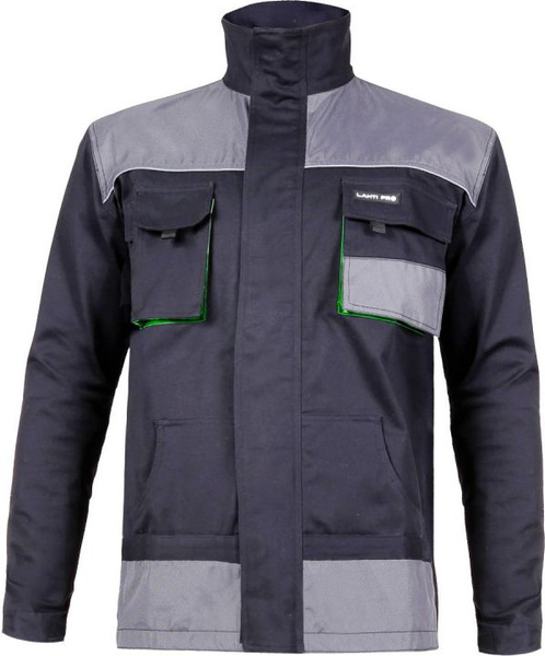 Fotoja e Xhaketë pune Lahti Pro Cotton L4040754, 2L, e zezë / gjelbër