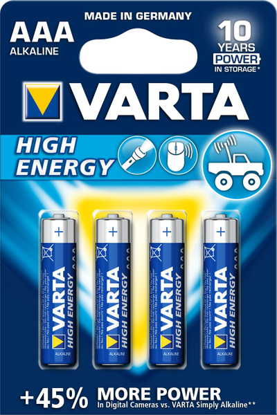 Fotoja e Bateri Varta High Energy AAA / R03, 4 copë