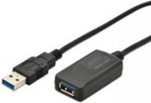 Fotoja e Kabllo Digitus USB-A në USB-A, 5m, e zezë