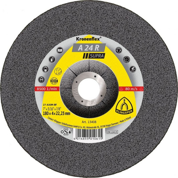 Fotoja e Disk prerës për metal Klingspor, A24R SUPRA, 125 x 2.5 x 22 mm