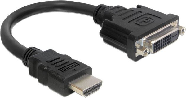 Fotoja e Kabllo Delock AV Adapter HDMI - DVI-I, e zezë