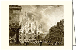 Fotoja e Kartolinë me zarf Rossi, Piazza del Duomo