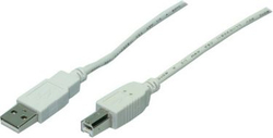 Fotoja e Kabllo LogiLink USB-A në USB-B, 3m, e bardhë
