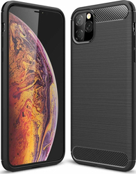 Fotoja e Mbrojtës celulari Carbon Armor Case për iPhone 11 PRO MAX, i zi