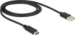 Fotoja e Kabllo Delock 83600, USB-A në USB-C, 1m, e zezë