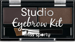Fotoja e Paletë hijesh për vetulla Miss Sporty Studio Eyebrow Kit, 001 Medium Brown, 1.1 g