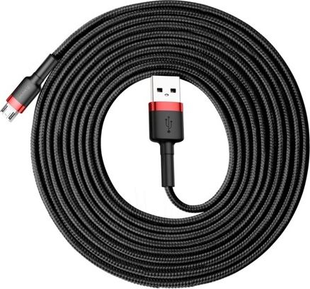 Fotoja e Kabllo Baseus (CAMKLF-H91) USB-A - microUSB, 3m, e zezë