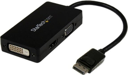 Fotoja e Konvertues AV StarTech DisplayPort- HDMI - D-Sub (VGA) - DVI, i zi
