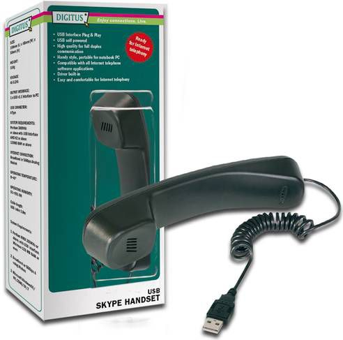 Fotoja e Kufje Digitus (DA-70772), USB, të zeza