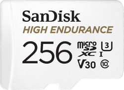Fotoja e Kartë memorie SanDisk MicroSDXC High Endurance Monitoring, 256 GB