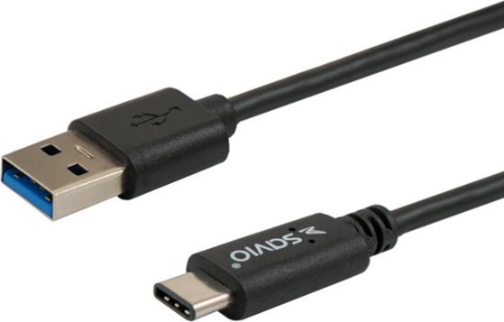 Fotoja e Kabllo Savio USB A - USB C SAVKABELCL-101, 1m, e zezë