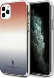 Fotoja e Mbrojtëse U.S Polo ASSN: Pattern Gradient, për iPhone 11 Pro, e kuqe / kaltër