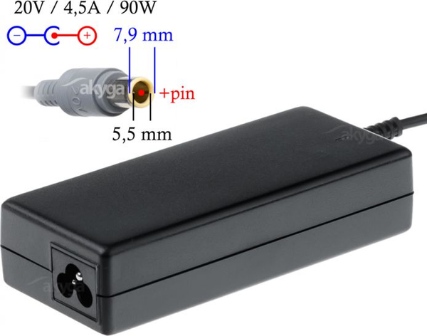Fotoja e Karikues për laptop Akyga AK-ND-18, 90 W, i zi