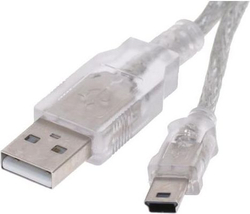 Fotoja e Kabllo USB Logo, USB-A -miniUSB, 0.6 m, transparente