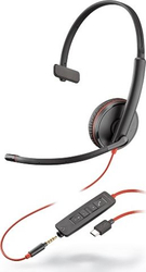Fotoja e Kufje Poly Blackwire C3215, USB-C, të zeza