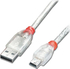 Fotoja e Kabllo Lindy USB-A - miniUSB, 1m, transparent, Picture 1
