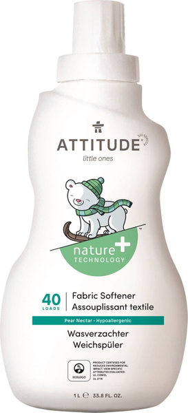 Fotoja e Zbutës për rroba Attitude (Pear Nectar) 40 larje, 1000 ml