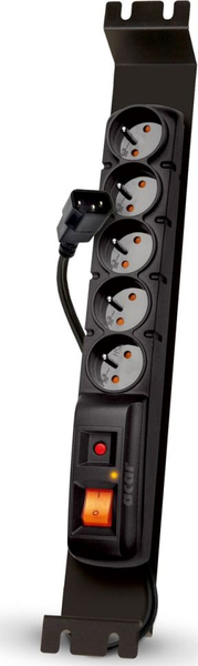 Fotoja e Kordon energjie Acar F5 RACK IEC, 230V, 1.5m, i zi