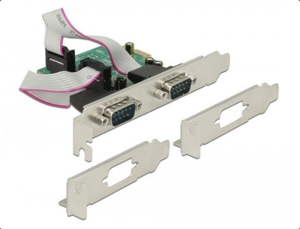 Fotoja e Kontrollues Delock PCIe 2.0 x1 - 2 porta seriale DB9 (89641)