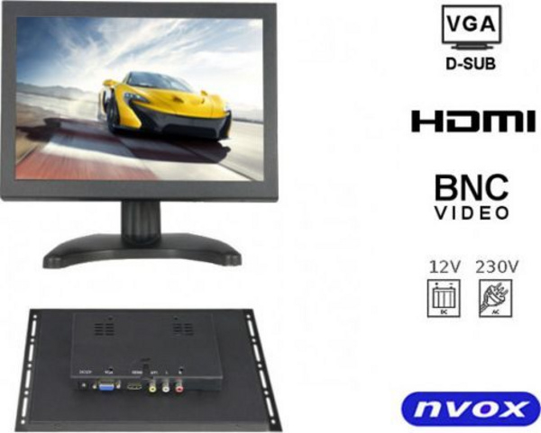Fotoja e Monitor Nvox, 8" LED, i zi