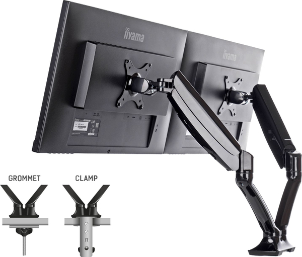 Fotoja e Mbajtëse për monitor iiyama DS3002C‑B1, për 2 monitorë deri në 27″, e zezë