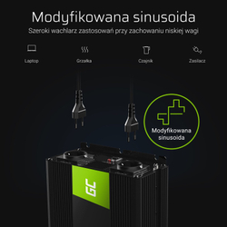 Fotoja e Konvertues makine Green Cell, 24 V në 230 V, 1500 W