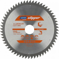 Fotoja e Disk prerës Norton Clipper, 216mm x 30mm x 80oz, i argjendtë