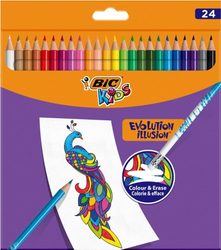 Fotoja e Lapsa me ngjyra Bic Kids Evolution Illusion, 24 ngjyra