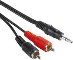 Fotoja e Kabllo PremiumCord Jack 3.5mm - RCA (Cinch) x2 (kjackcin15), 15m, e zezë