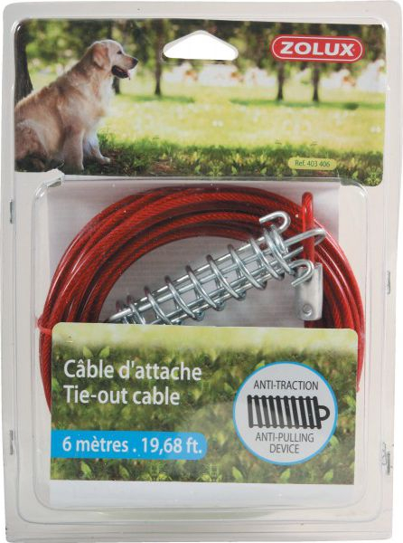 Fotoja e Lidhës veture për qentë Zolux Line, 6 m, i kuq