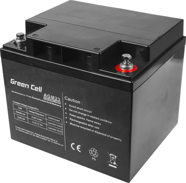 Fotoja e Akumulator Green Cell AGM VRLA Green Cell 12 V, 44 Ah