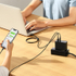 Fotoja e Karikues Baseus GaN5 Pro, USB-C, USB-A, 100W, i zi, Picture 10