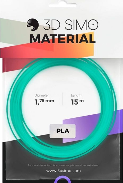Fotoja e Set filamentësh për printer 3D Simo PLA Color Set, gjelbër fluoreshent/kaltër