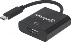 Fotoja e Përshtatës Manhattan USB C - HDMI 151788, i zi
