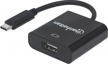 Fotoja e Përshtatës Manhattan USB C - HDMI 151788, i zi