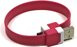 Fotoja e Kabllo USB Logo USB-A - microUSB, 0.25m, rozë