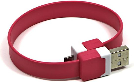 Fotoja e Kabllo USB Logo USB-A - microUSB, 0.25m, rozë