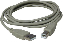 Fotoja e Kabllo USB Logo, USB-A në USB-B, 1.8 m, e hirtë